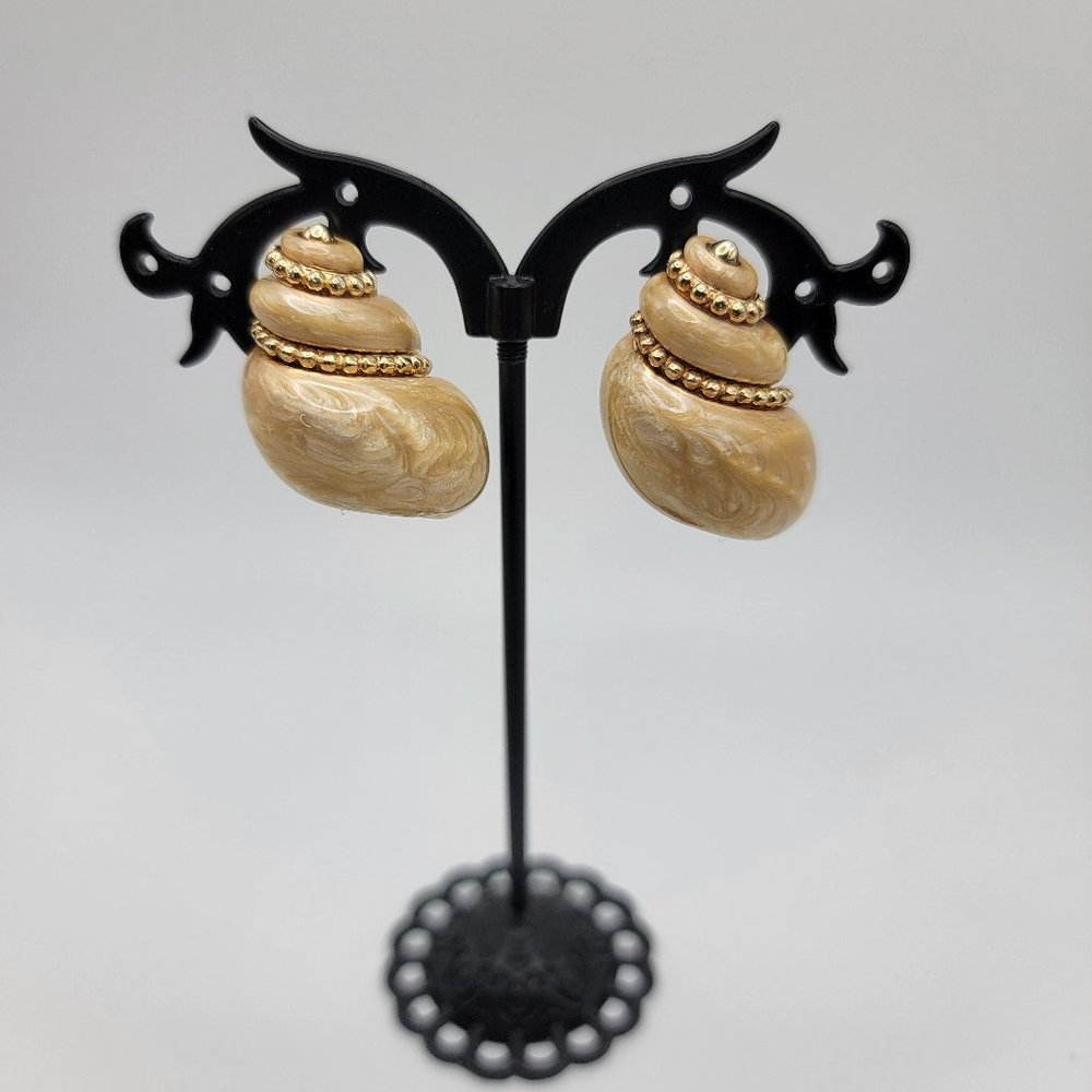 925 Sterling Shell Clip Earrings